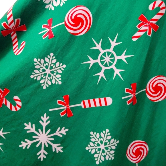 Christmas Winter Snowflake Themed Fit & Flare Long Sleeve Women's Dress Size XL - Picture 5 of 10